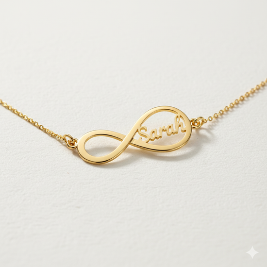 Infinity Heart Name Necklace