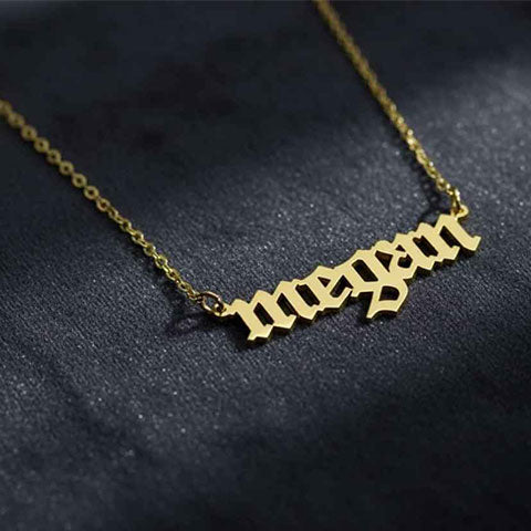 Gothic Name Necklace