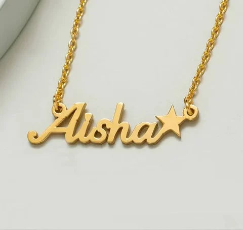 Personalized Name Necklace with star
