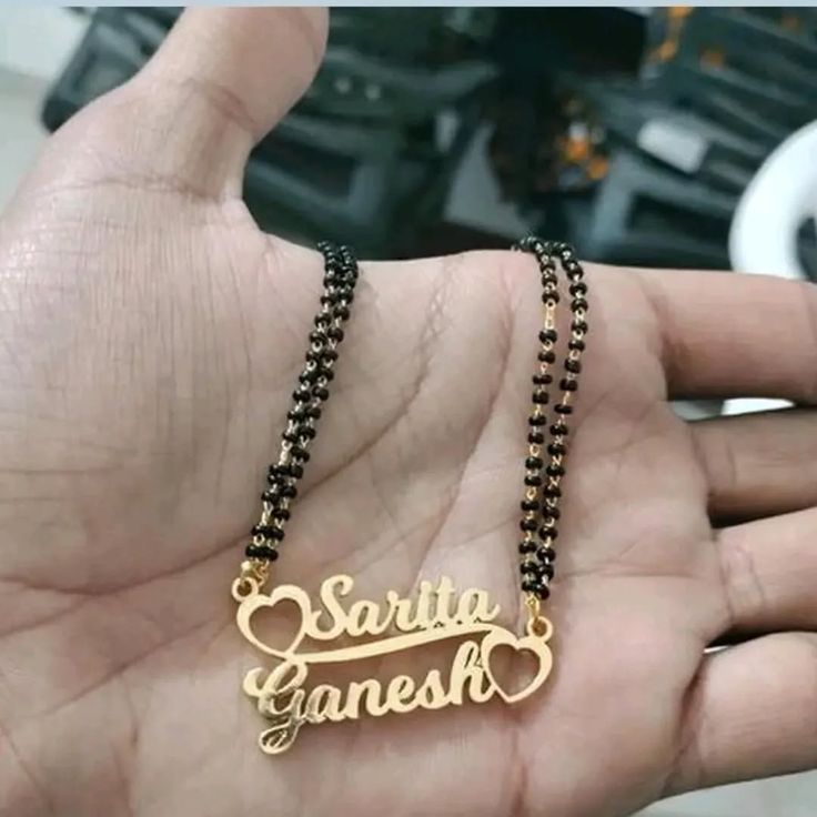 Personalized Couple Heart Name with Mangalsutra Chain