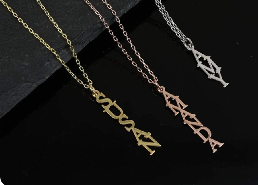 Personalized Special Vertical Name Necklace