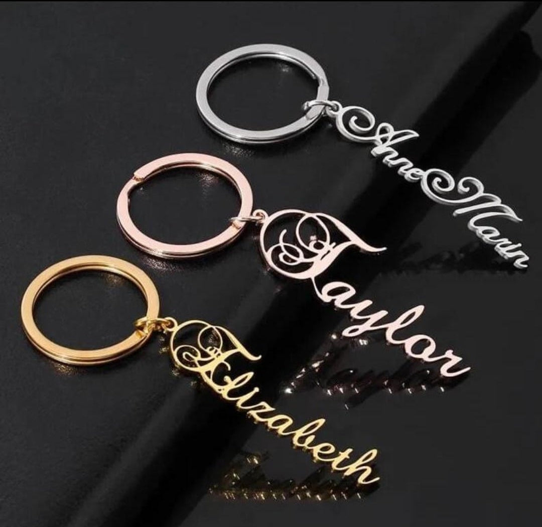 Personalized Cursive Name Keychain